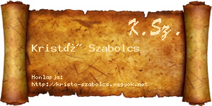 Kristó Szabolcs névjegykártya